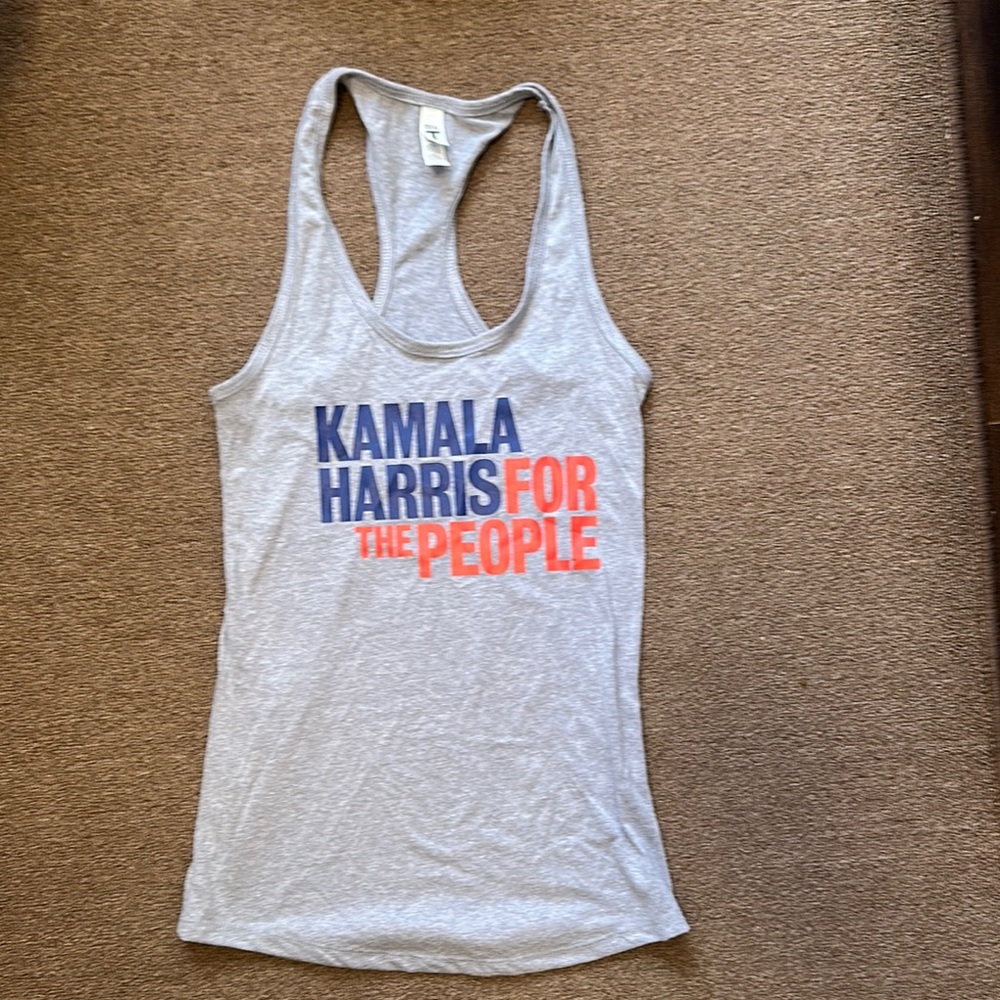 Kamala Harris  Gray Graphic Women's Tank Top size XS.
